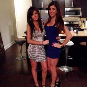 Blue dress with back cut outs